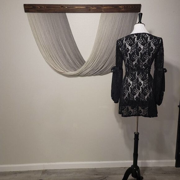 Free People Lace Peasant Balloon Sleeve Dress Sz S - Picture 6 of 7